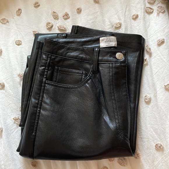 Aritzia Melina Black Vegan Leather Pants size 2 - Picture 7 of 7